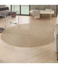Nourison Tulum Taupe Grey TLM04 8 ft. X Round Rug