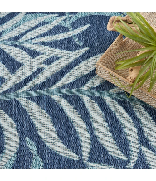Nourison Garden Oasis Navy GOA01 10 ft. X 14 ft. Rect. Rug