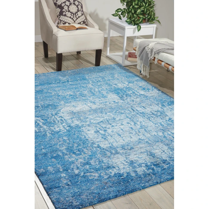 Nourison Home Silk Shadows Blue SHA10 5ft.6in. x 7ft.5in. Rect. Rug
