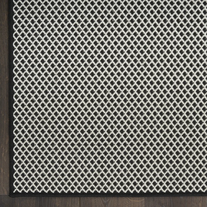 Nourison Home Courtyard Black COU01 2ft.2in. x 10ft. Rect. Rug