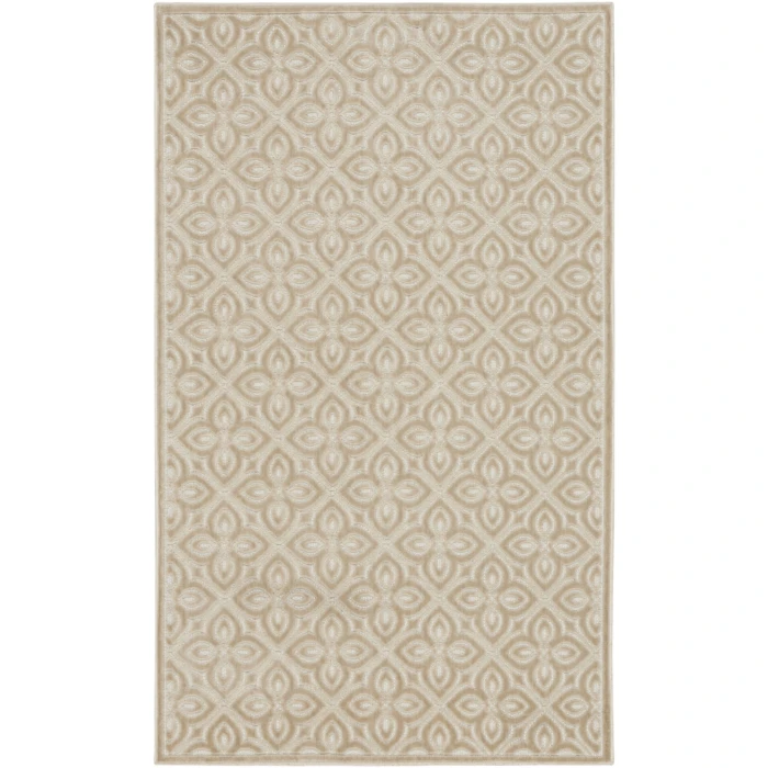 Nourison Home Washable Charm Beige WCH03 3ft. x 5ft. Rect. Rug