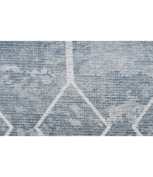 Nicole Curtis Machine Washable Series 1 Blue Grey SR107 2 ft. 2 in. X 8 ft. Rectangle Rug