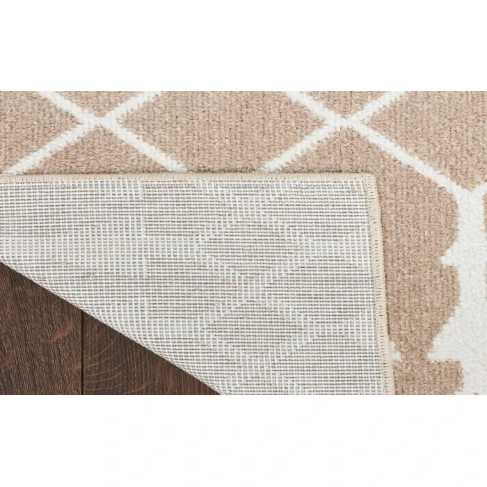 Nourison Astra Machine Washable Taupe ASW10 5 ft. 3 in. X 7 ft. Rectangle Rug