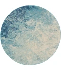 Nourison Passion Round Area Rug PSN10-Navy/Light Blue