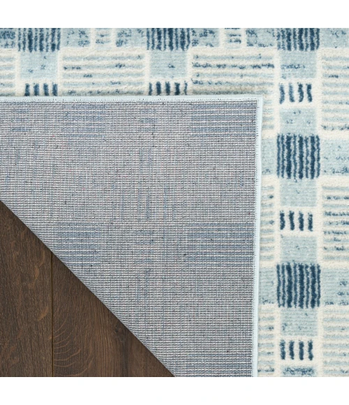 Nourison Nordic Blue NRC14 2 ft. X 6 ft. Rect. Rug