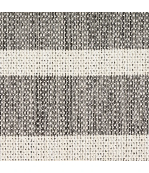 Nourison Positano Charcoal Ivory POS03 6 ft. X 9 ft. Rect. Rug