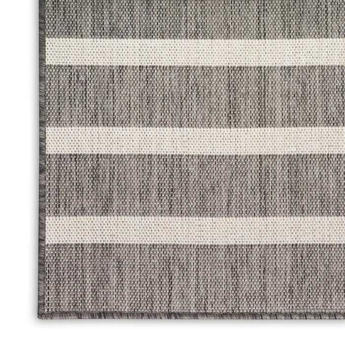 Nourison Positano Charcoal Ivory POS03 9 ft. X 12 ft. Rect. Rug