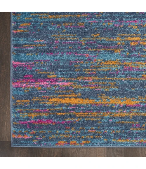 Nourison Passion Blue Multicolor PSN35 5ft.3in. x 7ft.3in. Rect. Rug