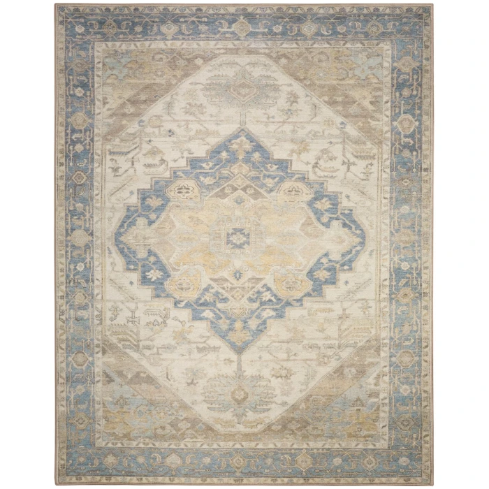 Nourison Vintage Washables Blue Green VWS13 9 ft. X 12 ft. Rect. Rug