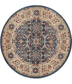 Nourison Home Karisma Blue KAR03 6ft. x Round Round Rug