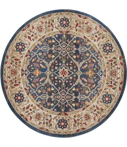 Nourison Home Karisma Blue KAR03 6ft. x Round Round Rug