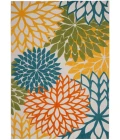 Nourison Aloha Area Rug ALH05 Turquoise Multicolor