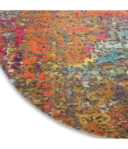 Nourison Celestial Round Area Rug CES14-Sunset