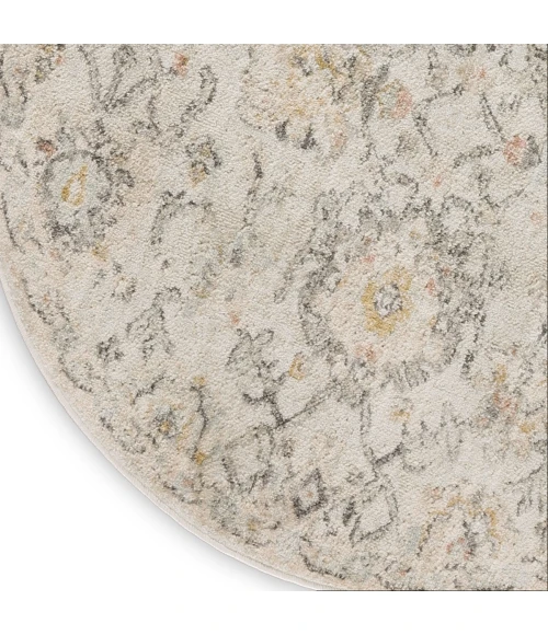 Nourison Oushak Home Grey OUS01 4 ft. X Round Rug