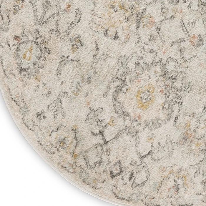 Nourison Oushak Home Grey OUS01 4 ft. X Round Rug