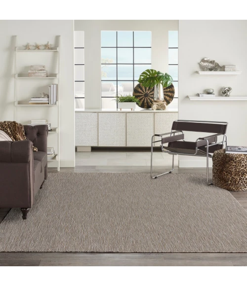 Nourison Washable Solutions Grey/Mocha WSL01 9 ft. X 12 ft. Rect. Rug