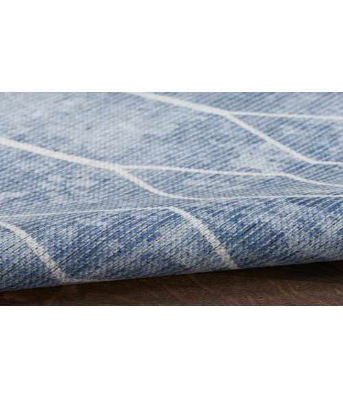 Nicole Curtis Machine Washable Series 1 Blue SR107 6 ft. X 9 ft. Rectangle Rug