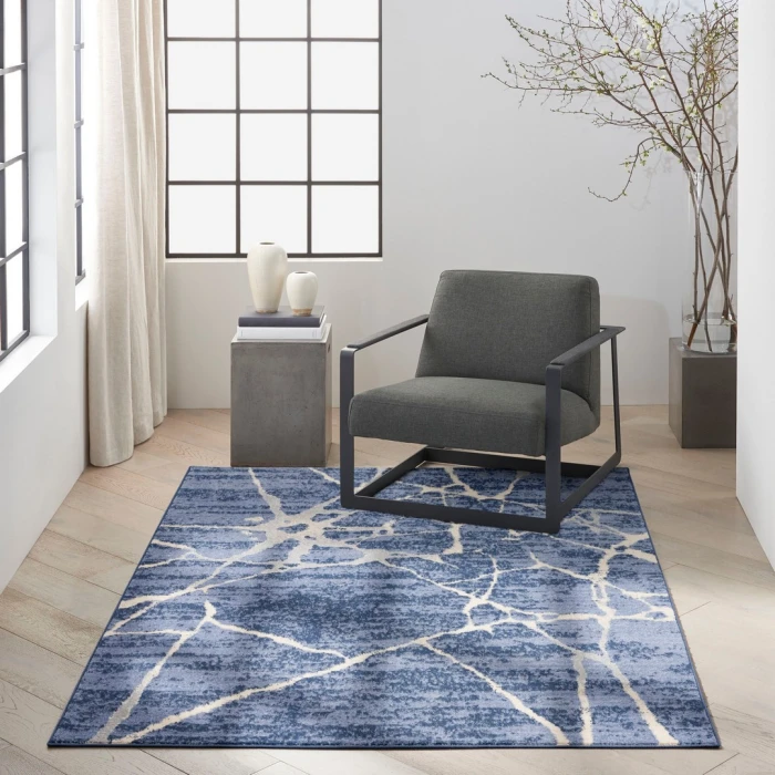 Calvin Klein River Flow Blue RFV05 7ft. 10in. x 9ft. 10in. Rect. Rug