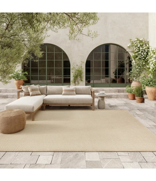 Nourison Tulum Cream TLM02 9 ft. X 12 ft. Rect. Rug