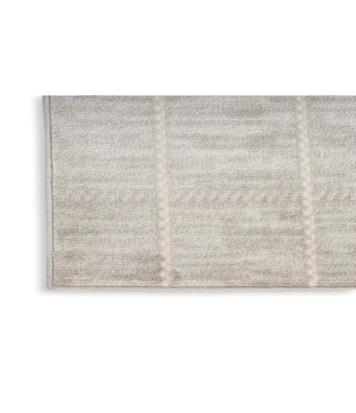 Nourison Serenity Home Light Grey SRH05 7 ft. 10 in. X 9 ft. 10 in. Rectangle Rug