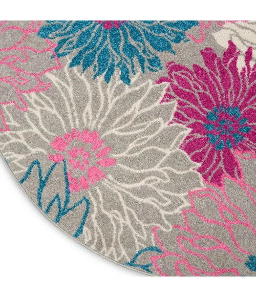 Nourison Passion Round Area Rug PSN17-Grey