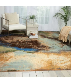 Nourison Home Rhapsody RH016 Ocean 9 ft. 9 in. X 13 ft. Area Rug