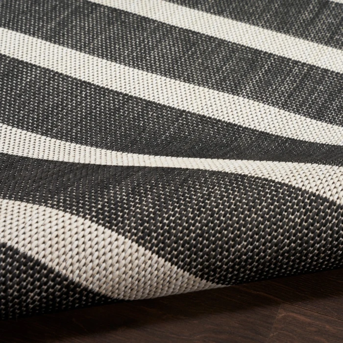 Nourison Positano Black Ivory POS03 8 ft. X 10 ft. Rect. Rug