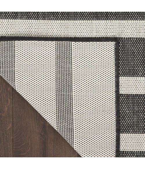 Nourison Positano Black Ivory POS03 10ft. Square Rug