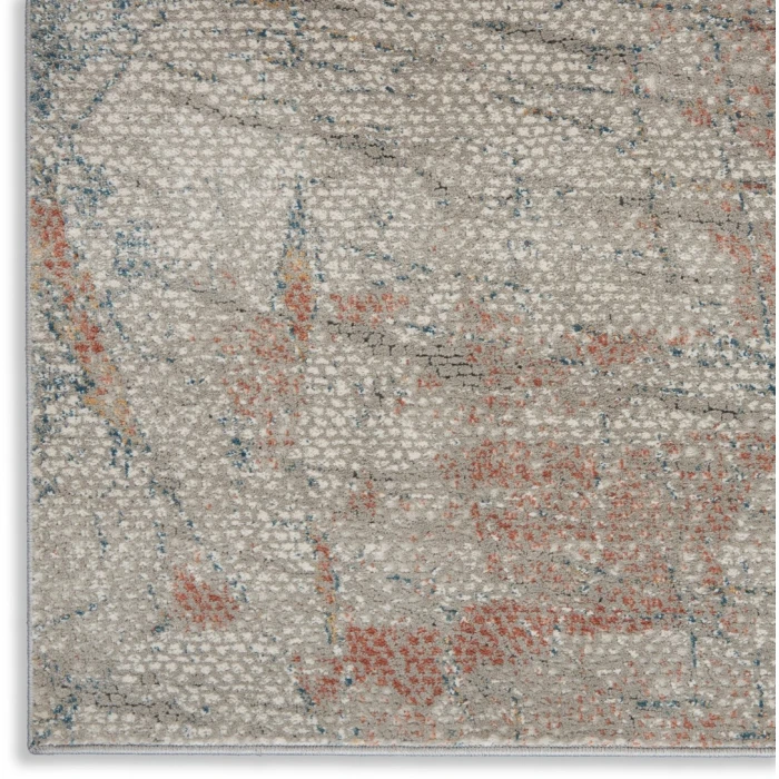 Nourison Rustic Textures Light Grey Rust RUS15 3ft. 11in. x 5ft. 11in. Rect. Rug