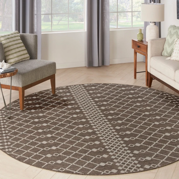 Nourison Positano Natural POS02 6 ft. X Round Rug