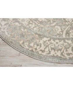 Nourison Home Euphoria Grey EUP05 5ft.3in. x Round Round Rug
