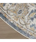 Nourison Astra Machine Washable Grey Blue ASW12 7ft.10in. Round Rug