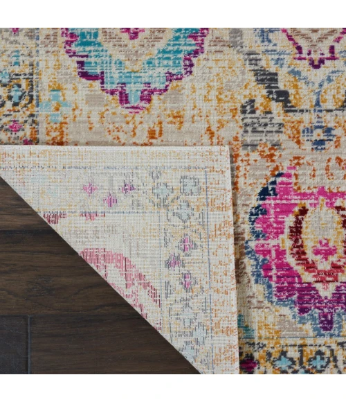 Nourison Vintage Kashan Ivory Multicolor VKA04 5ft.3in. x 7ft.10in. Rect. Rug