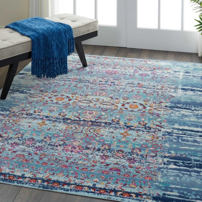 Nourison Vintage Kashan Area Rug VKA02-Blue