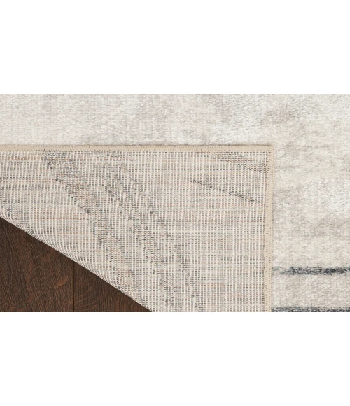 Nourison Astra Machine Washable Silver Blue ASW14 6 ft. 7 in. X 9 ft. Rectangle Rug
