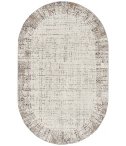 Nourison Home Elation ETN05 Ivory Grey 5 ft. X 8 ft. Oval Area Rug
