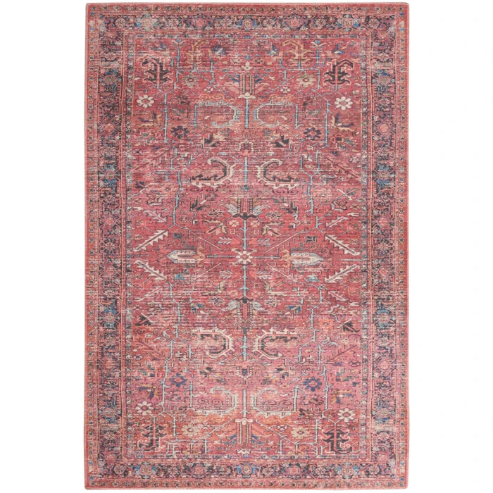 Nicole Curtis Machine Washable Series 1 Area Rug SR102 Brick