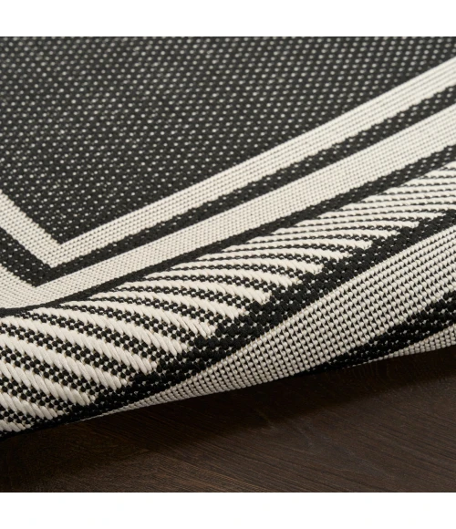 Nourison Horizon Indoor/Outdoor Black HOZ03 6 ft. X 9 ft. Rect. Rug