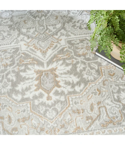 Nourison Dekor Light Grey DEK08 5 ft. 3 in. X 7 ft. Rect. Rug