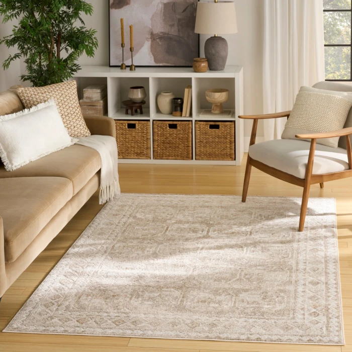 Nourison Dekor Cream Beige DEK01 5 ft. 3 in. X 7 ft. Rect. Rug