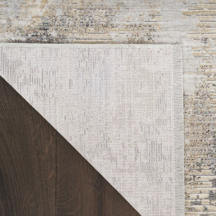 Nourison Abstract Hues Beige Grey ABH01 5ft.3in. x 7ft.6in. Rect. Rug