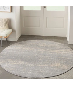 Nourison Home Nourison Essentials NRE03 Grey Beige 4 ft. Round Area Rug