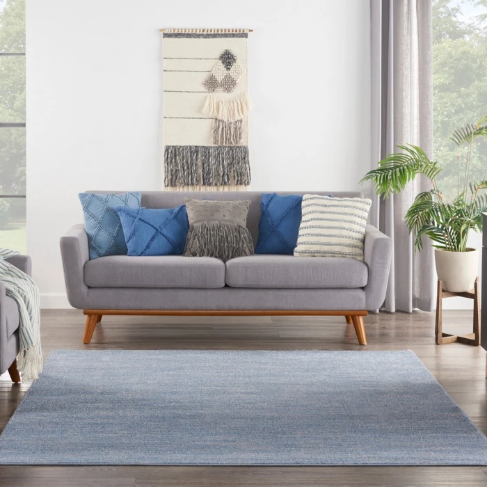 Nourison Essentials Blue/Grey Area Rug NRE01-Blue/Grey