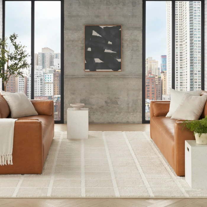 DKNY West End Ave Ivory WTE01 8 ft. X 10 ft. Rect. Rug