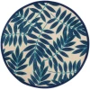 Nourison Home Aloha ALH18 Navy 5 ft. 3 in. Round Area Rug