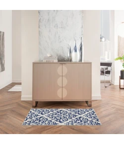 Nourison Home Grafix GRF06 White Blue 2 ft. X 4 ft. Area Rug