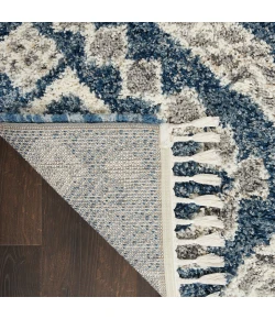 Nourison Home Oslo Shag OSL02 Denim Blue 5 ft. 3 in. X 7 ft. 9 in. Area Rug