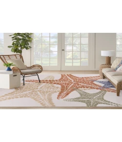 Nourison Home Aloha ALH28 Ivory Multicolor 7 ft. 10 in. X 10 ft. 6 in. Area Rug