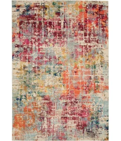 Nourison Home Celestial CES13 Pink Multicolor 6 ft. 7 in. X 9 ft. 7 in. Area Rug