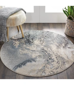 Nourison Home Maxell MAE08 Grey 5 ft. 3 in. Round Area Rug